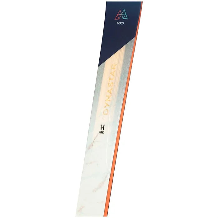 Dynastar Women's M-Pro 92 Skis 2025 - White skis with a red stripe down the middle and black bindings.