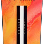 Whitespace Powder - A vibrant snowboard with a striking orange, yellow, and pink marbled pattern on its surface.