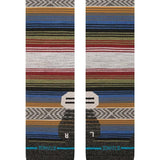 Stance Lightweight Wool Hiking Socks 2024 - A pair of hiking socks with a brown and green striped pattern, featuring a tan logo on the top.