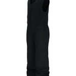 Obermeyer Junior's Outer Limits Insulated Bib 2025 - Black insulated bib with a zipper down the front and two side pockets.