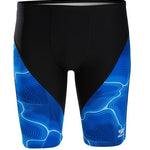 Speedo Static Boom Jammer Swimsuit - A black swimsuit with a white logo on the left leg.