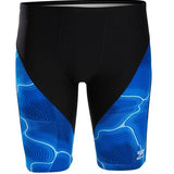 Speedo Static Boom Jammer Swimsuit - A black swimsuit with a white logo on the left leg.