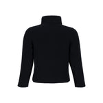 Obermeyer Junior's Ultra Gear Zip Top 2025 - A black zip-up fleece top with a high collar and zipper at the front, featuring a small logo on the left chest.