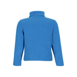 Obermeyer Junior's Ultra Gear Zip Top 2025 - A royal blue zip-up fleece top with a high collar and two zippered pockets on the front.
