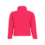 Obermeyer Junior's Ultra Gear Zip Top 2025 - A bright pink zip-up fleece top with a high collar and two zippered pockets on the front.