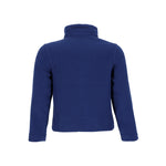 Obermeyer Junior's Ultra Gear Zip Top 2025 - A navy blue zip-up fleece top with a high collar and two zippered pockets on the front.