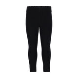 Obermeyer Junior's Ultra Gear Pant 2025 - Black leggings with a subtle white pattern on the waistband and cuffs.