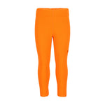 Obermeyer Junior's Ultra Gear Pant 2025 - A pair of bright orange ski pants with a subtle pattern and zippered pockets.