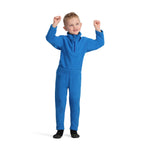 Obermeyer Junior's Ultra Gear Pant 2025 - A royal blue snow pant with a white stripe down the side and a zippered pocket on the thigh.