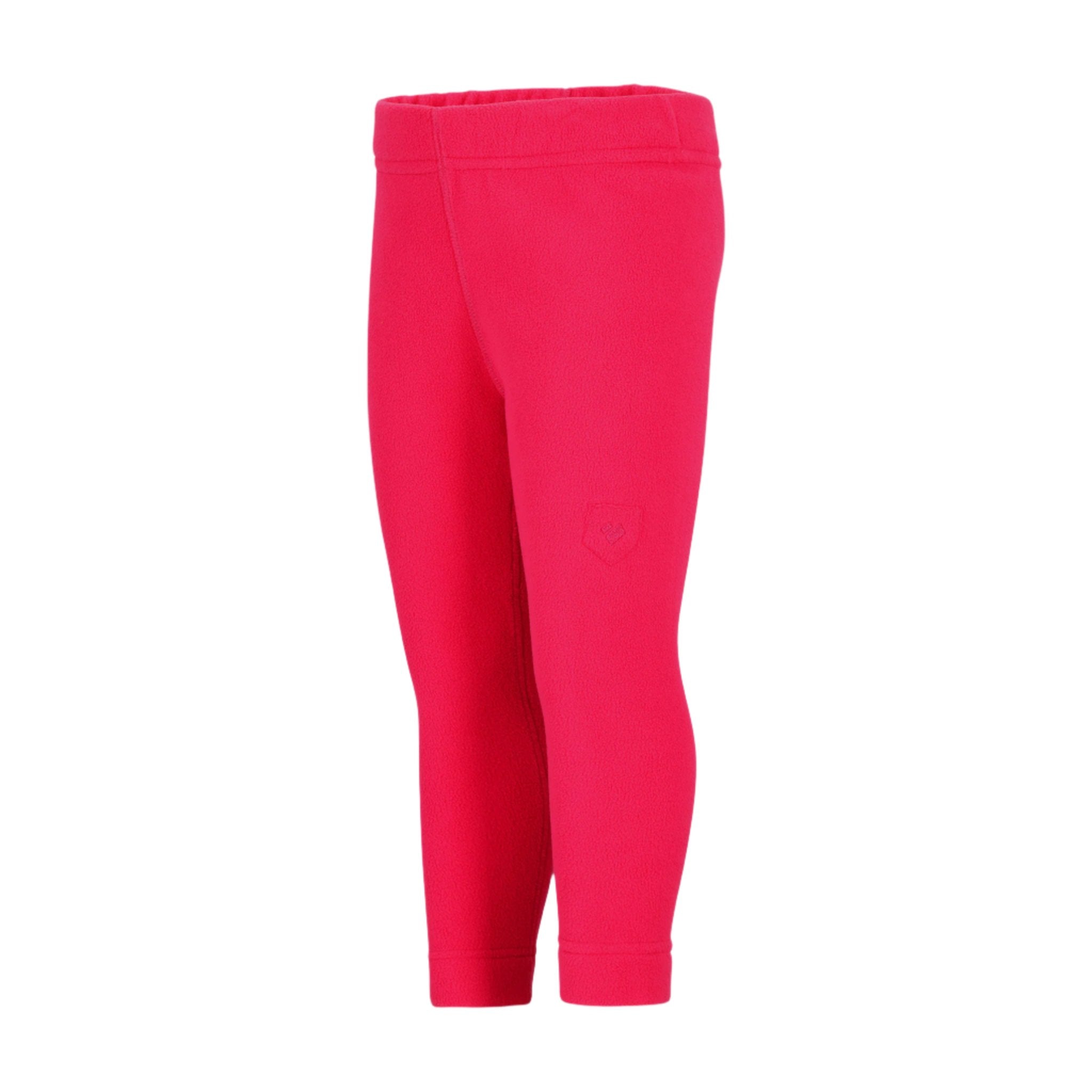 Obermeyer Junior's Ultra Gear Pant 2025 - A pair of bright pink ski pants with a subtle pattern on the left thigh.
