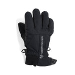 Obermeyer Junior's Thumbs Up Glove 2025 - A black glove with a textured palm and thumb, featuring a small logo on the wrist strap.