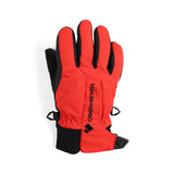 Obermeyer Junior's Thumbs Up Glove 2025 - A red glove with black trim and a black strap on the wrist, featuring a thumb hole.