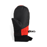 Obermeyer Junior's Thumbs Up Mitten - Mittens are black with red accents on cuff and thumb strap.