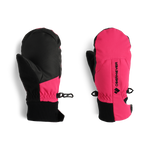 Obermeyer Junior's Thumbs Up Mitten - Mittens are black with a pink accent on the cuff and thumb strap.
