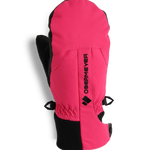 Obermeyer Junior's Thumbs Up Mitten - Mittens are pink with black trim and a small logo on the cuff.