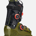 K2 Cortex 120 Zonal BOA ski boots feature a green and black color scheme with a red BOA dial.