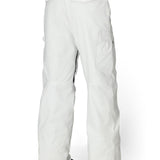 White women’s insulated cargo pants with flap cargo pockets and cuffed hems