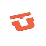 Union Stomp Pad 2025 - A rectangular, orange pad with a cutout in the center and two small tabs on either side.