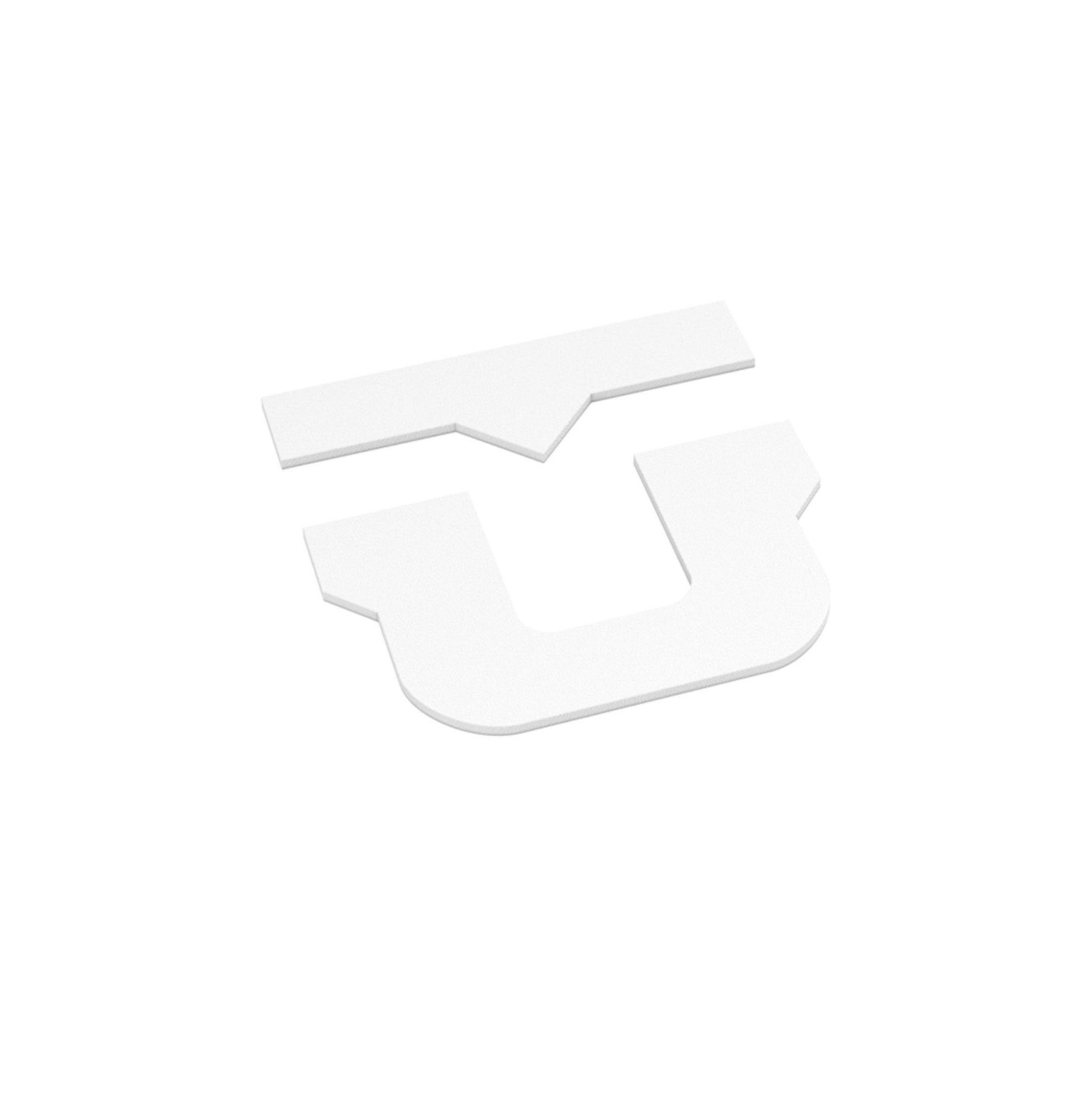 Union Stomp Pad 2025 - A white stomp pad with a rectangular shape and rounded corners, featuring a small lip around its edge.