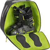 Head Kore Boot Bag 30L 2023 - A black boot bag with a zippered top and two side pockets, featuring a white logo on the front.