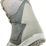 ThirtyTwo Lashed x Bradshaw Snowboard Boot 2024 - A gray snowboard boot with a textured pattern on the side and a strap at the top.