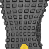 ThirtyTwo Hiker Shoe 2025 - A black shoe with a textured sole and a yellow logo on the heel.