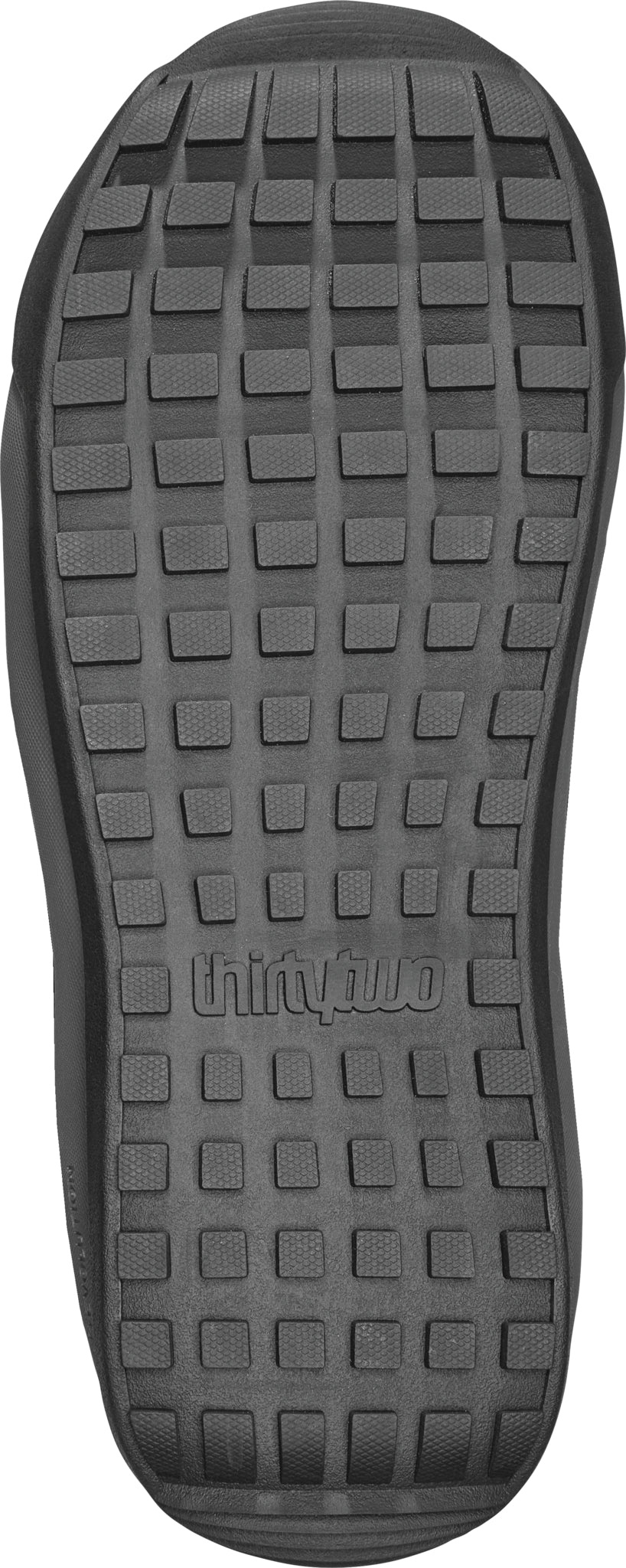 ThirtyTwo - Diesel Hybrid Snowboard Boot 2025 is shown from the bottom, with a textured rubber outsole and a black sole.