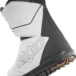 ThirtyTwo Lashed Double BOA Snowboard Boot 2025 - A white snowboard boot with black accents and a black logo on the side, featuring two BOA dials at the top.