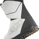 ThirtyTwo Lashed Double BOA Snowboard Boot 2025 - A white snowboard boot with black accents and a black logo on the side, featuring two BOA dials at the top.