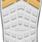 ThirtyTwo Lashed Double BOA x Powell Snowboard Boot 2025 - A snowboard boot with a white and black upper, featuring a double BOA closure system on the tongue.