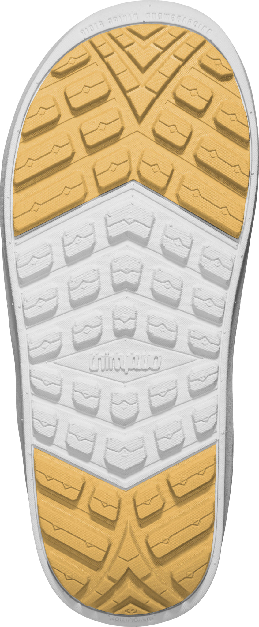 ThirtyTwo Lashed Double BOA x Powell Snowboard Boot 2025 - A snowboard boot with a white and black upper, featuring a double BOA closure system on the tongue.