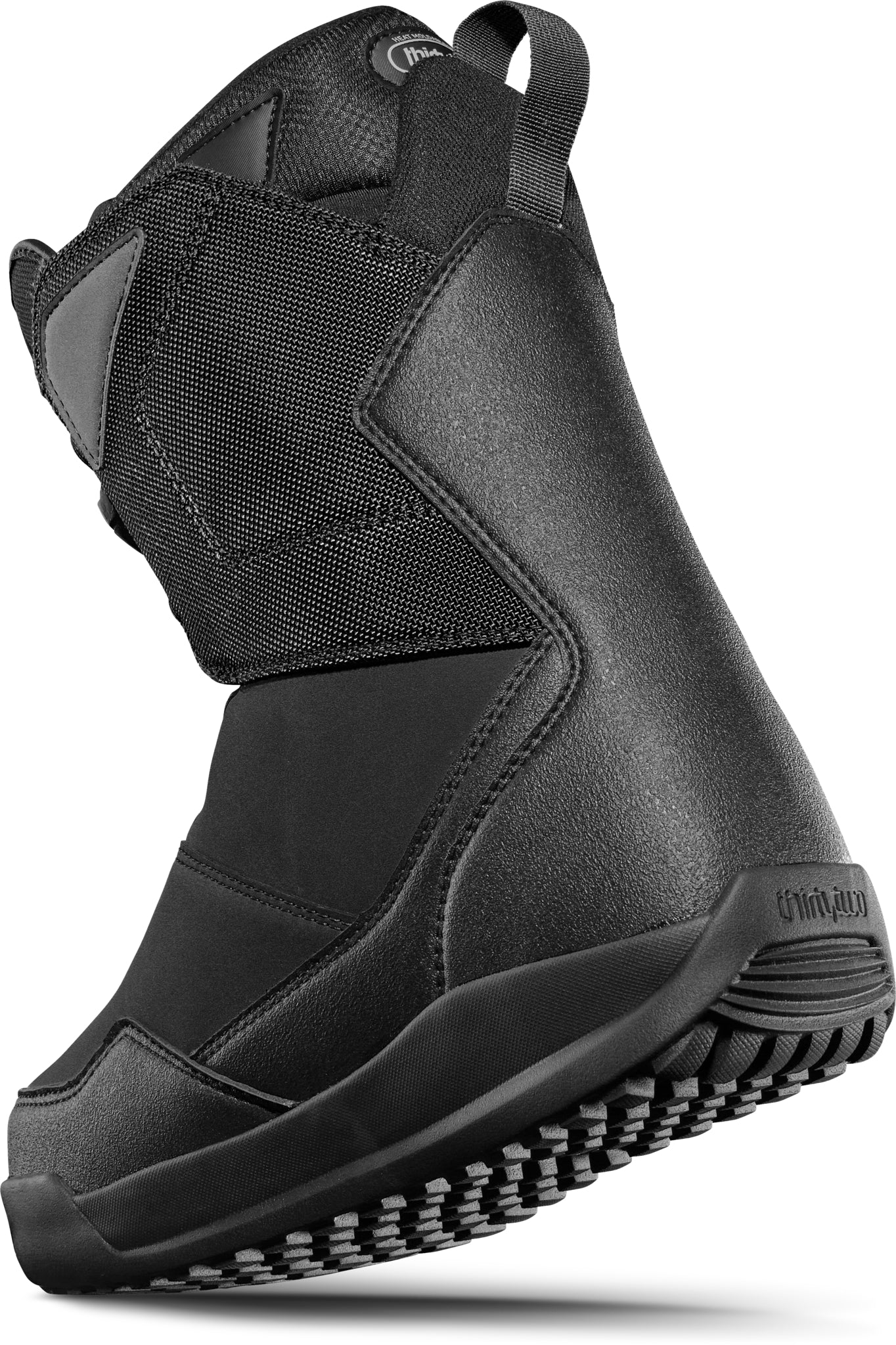 ThirtyTwo Shifty BOA Snowboard Boot 2025 - A black snowboard boot with a textured pattern on the toe and heel, featuring a BOA closure system.