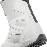 ThirtyTwo STW Double BOA Snowboard Boot 2025 - A white snowboard boot with a black strap and logo on top, featuring a textured pattern on the side.