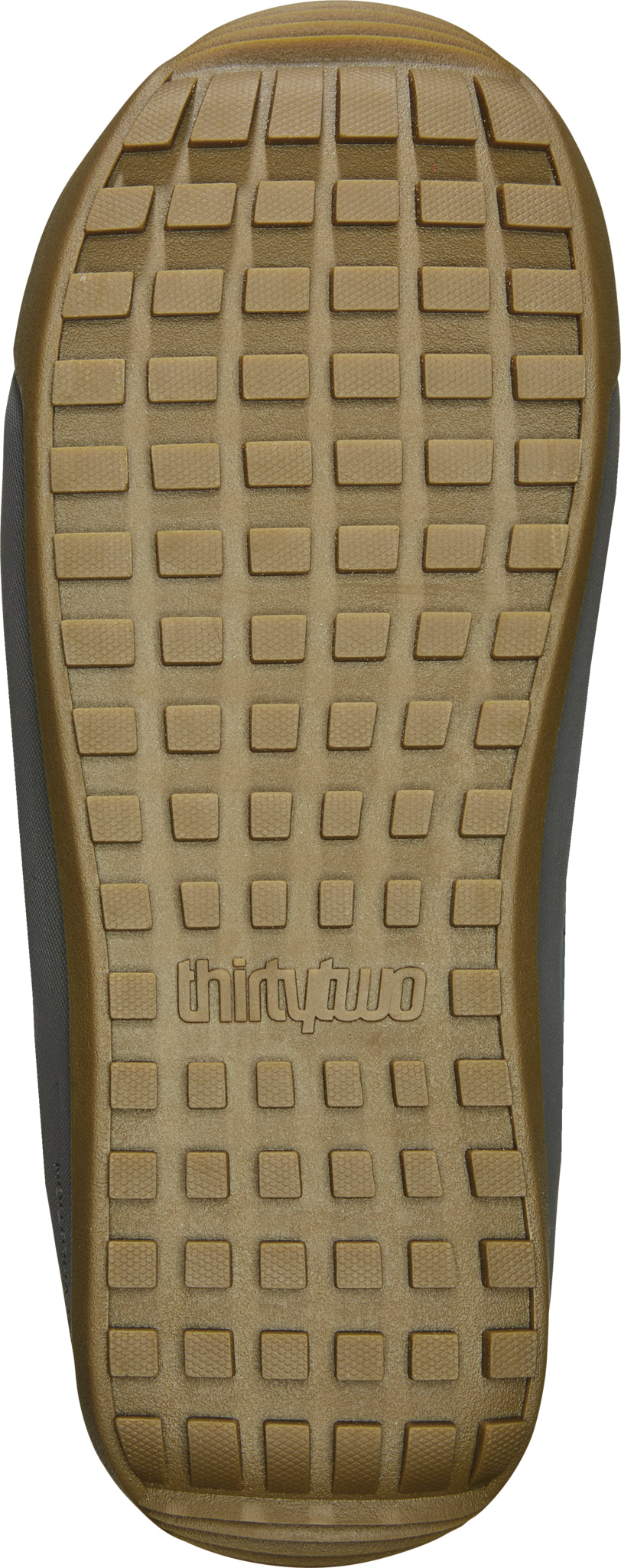 ThirtyTwo STW Double BOA Snowboard Boot 2025 - A tan snowboard boot with a textured rubber sole and silver buckles.
