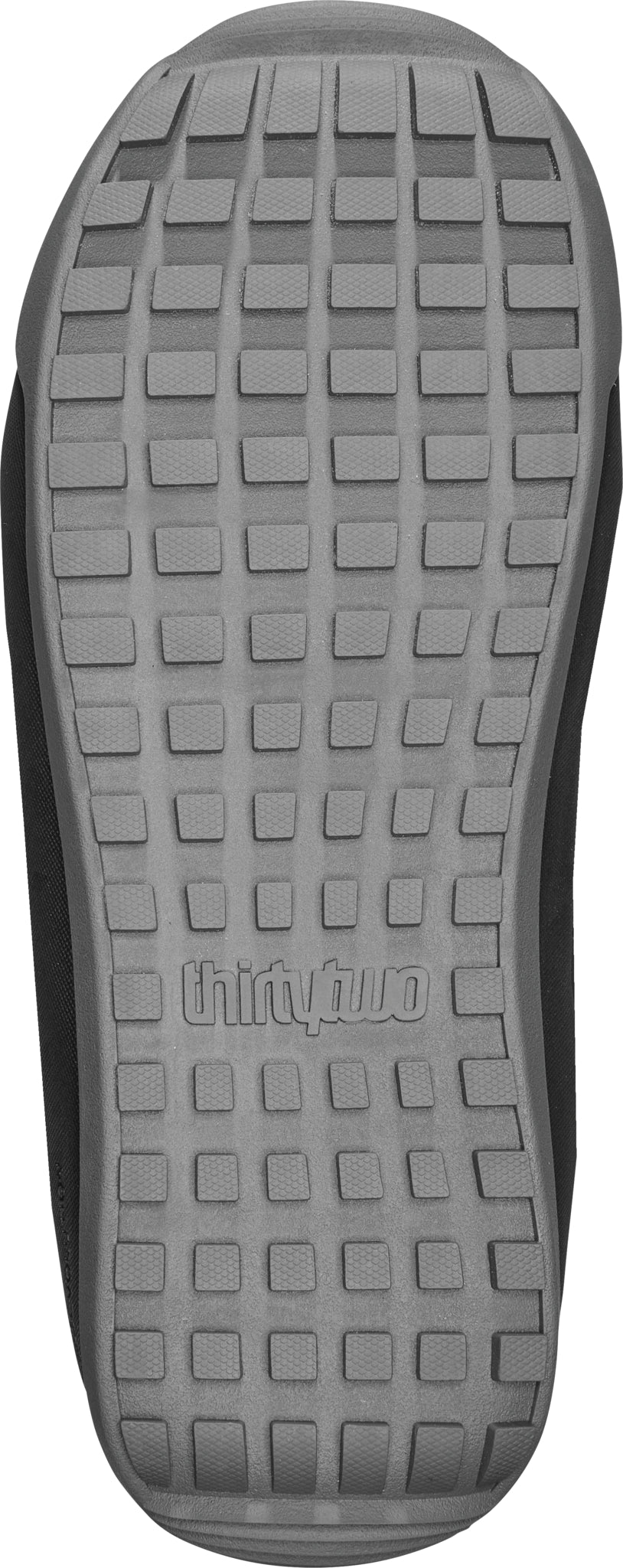 ThirtyTwo STW Double BOA Snowboard Boot 2025 - Black snowboard boots with a textured rubber sole and silver metal hardware.