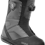 ThirtyTwo STW Double BOA Snowboard Boot 2025 - Black snowboard boots with a textured pattern on the side and silver BOA dials.