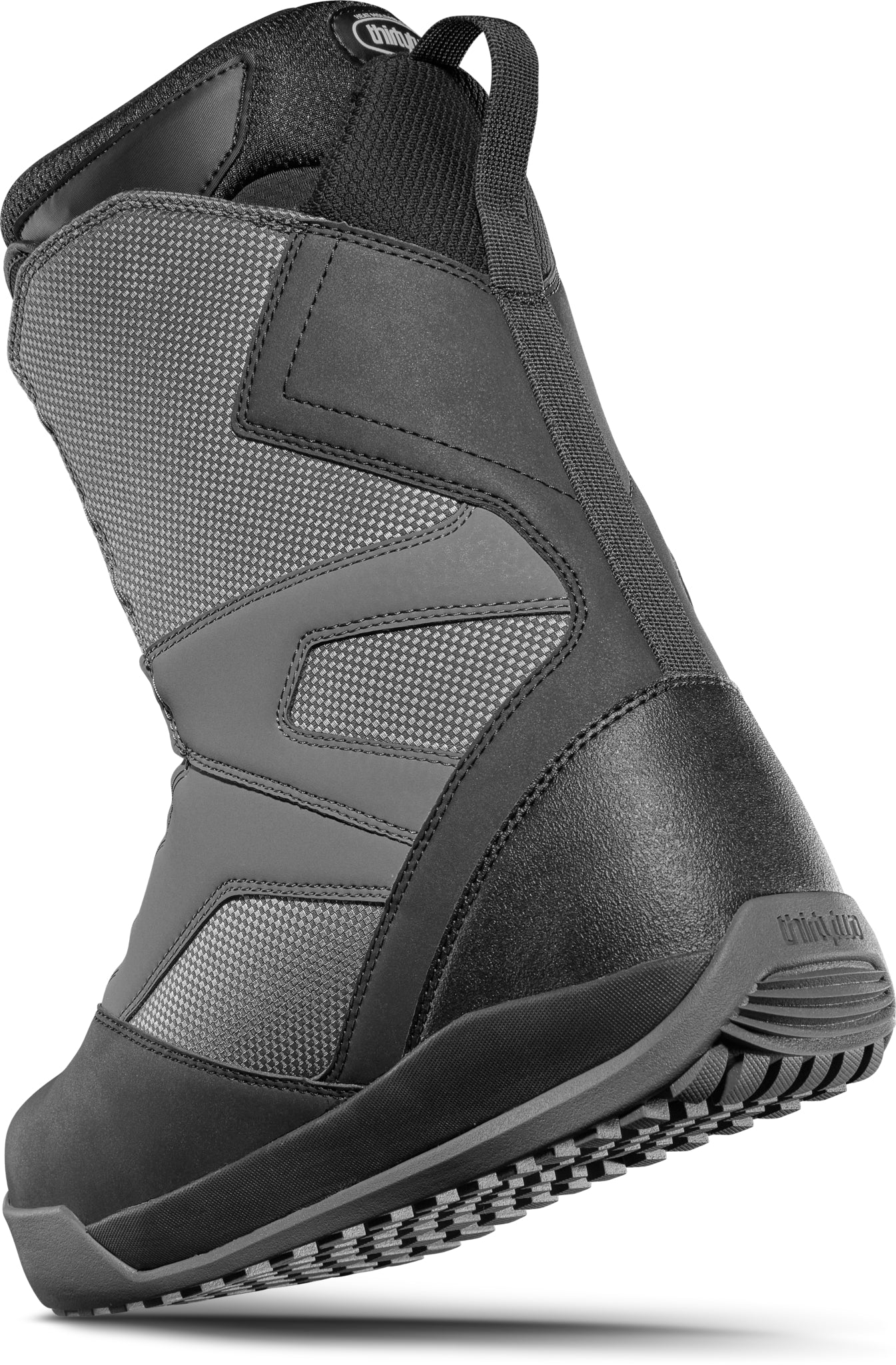 ThirtyTwo STW Double BOA Snowboard Boot 2025 - Black snowboard boots with a textured pattern on the toe and heel areas.
