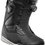 ThirtyTwo TM-2 Double BOA Snowboard Boot 2025 - Black snowboard boots with a textured pattern on the side and two round black BOA dials.