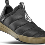 ThirtyTwo Lounger X Volcom Shoe 2025 - Black shoe with white logo on side and black strap at back.