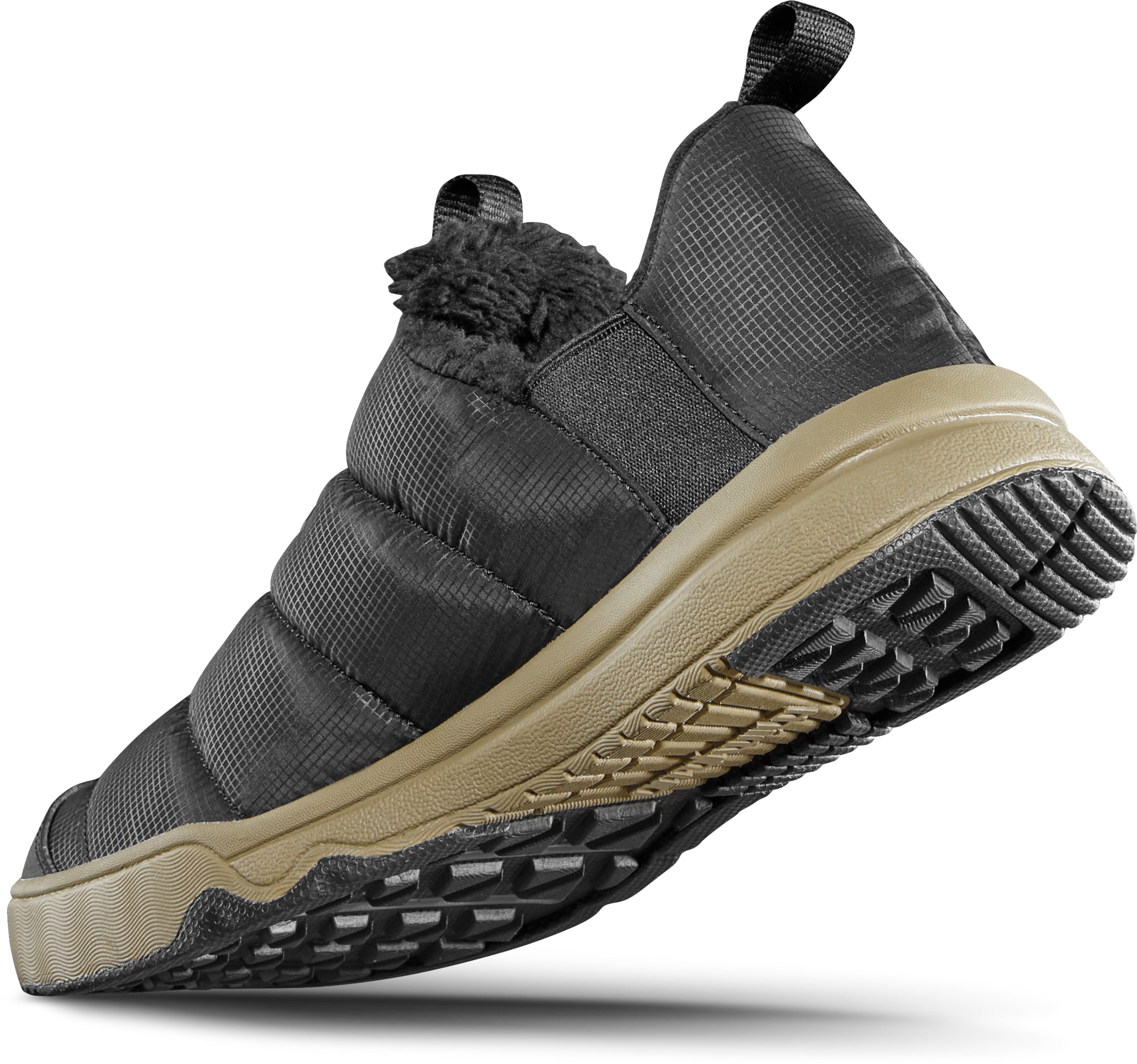 ThirtyTwo Lounger X Volcom Shoe 2025 - A black shoe with a white and grey logo on the side.