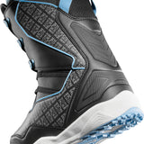 ThirtyTwo TM-2 x Bomb Hole Snowboard Boot 2025 - Black snowboard boots with a blue strap and white accents.