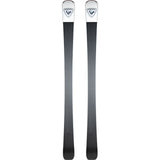 Rossignol Experience 86 Basalt Skis 2024 - A pair of skis with a white top and black bottom, featuring a distinctive basalt pattern on the sides.
