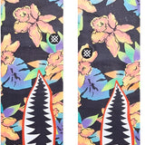 Stance Bomin Crew Sock 2024 - A pair of crew socks with a colorful floral pattern on a black background.