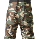 ThirtyTwo Basement Shell Bib Pant 2024 - Black bib shell pant with white and grey snow camo pattern on lower legs.