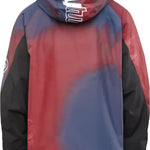 ThirtyTwo Lashed Shell Jacket 2025 - A red, blue, and black jacket with a hood.