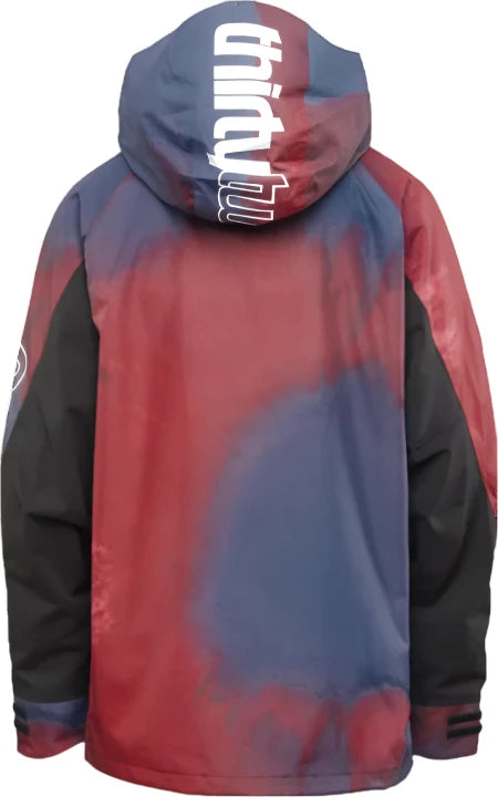 ThirtyTwo Lashed Shell Jacket 2025 - A red, blue, and black jacket with a hood.
