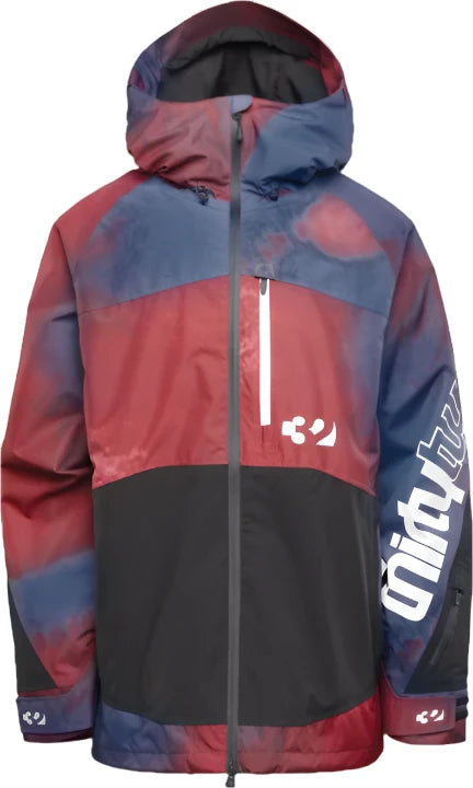 ThirtyTwo Lashed Shell Jacket 2025 - A red, blue, and black jacket with a hood.