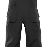 ThirtyTwo Basement Shell Bib Pant 2025 - Black bib pant with adjustable straps and zippered leg openings.