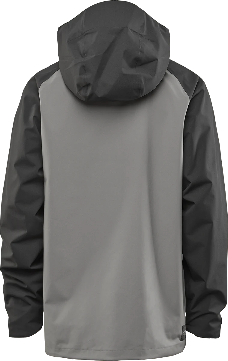 ThirtyTwo Gateway Shell Jacket 2025 - A black jacket with a hood, featuring a zippered front and two side pockets.