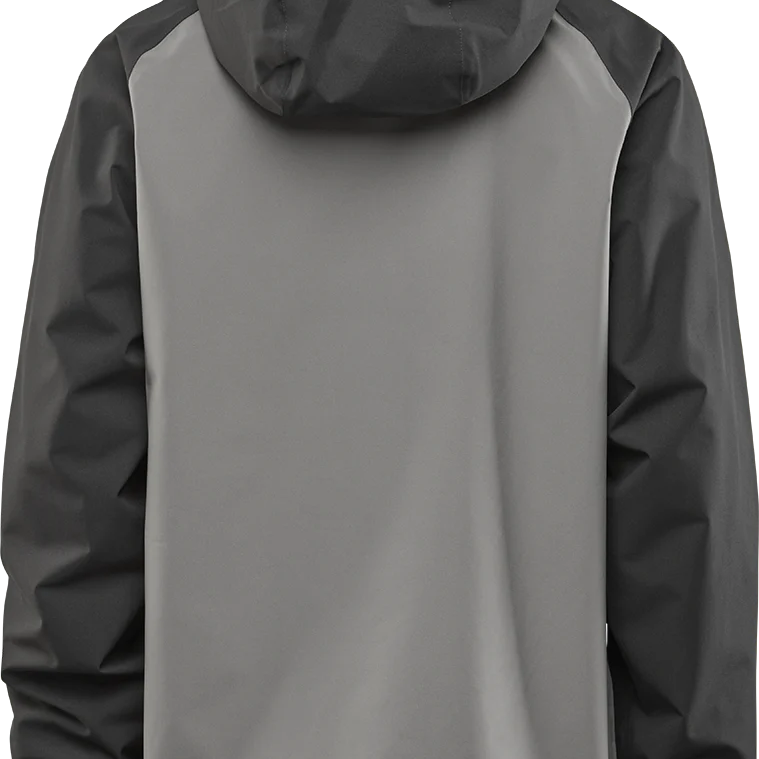 ThirtyTwo Gateway Shell Jacket 2025 - A black jacket with a hood, featuring a zippered front and two side pockets.